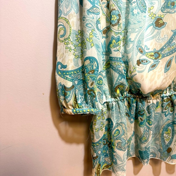 Alfred Dunner Women's Paisley Blouse - Blue and Green - Picture 4 of 9